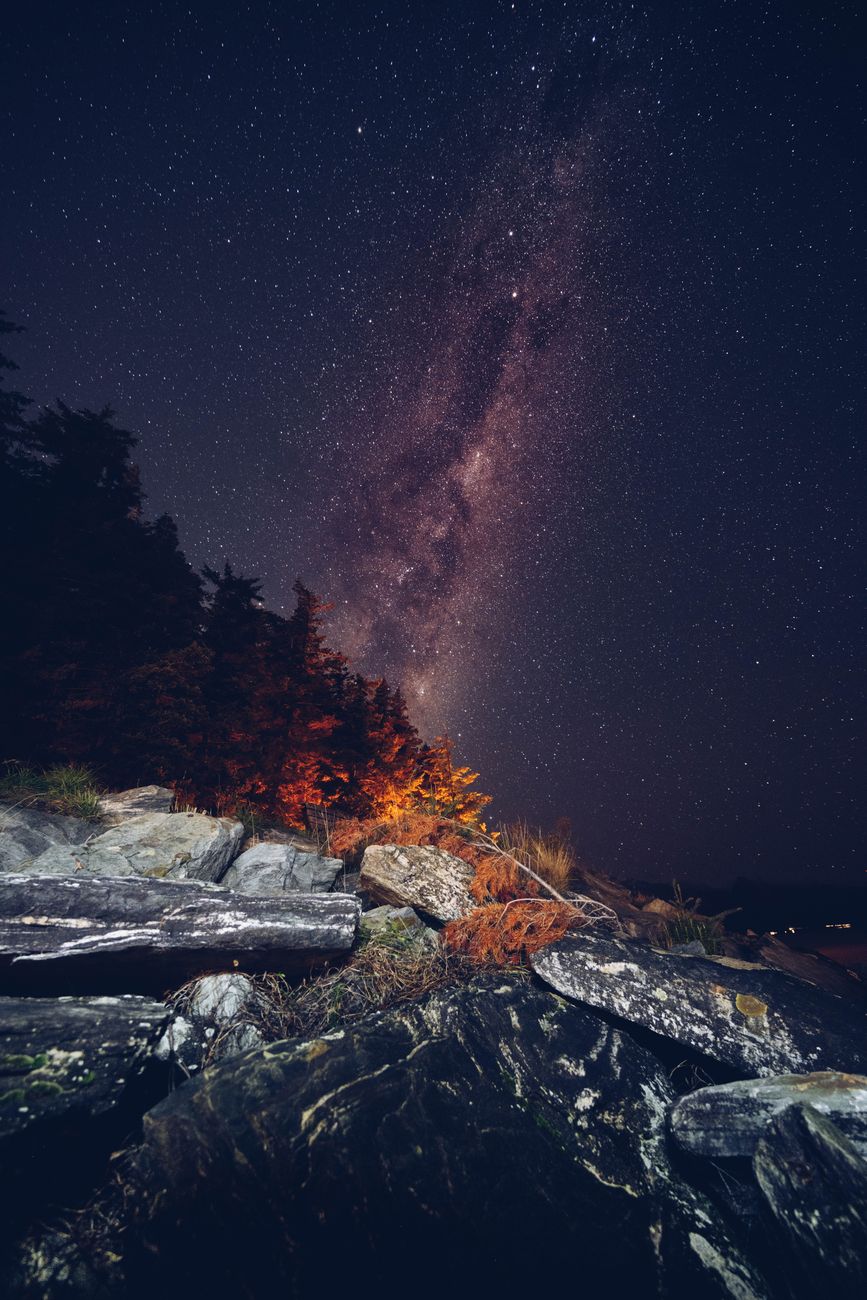 image galaxy photo during night time